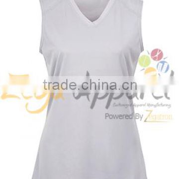 Zegaapparel 2016 S/S own design contrast fabric sleeveless lady summer t shirtshirts
