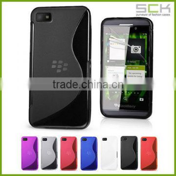 New design hot selling soft s-line tpu case for blackberry z10