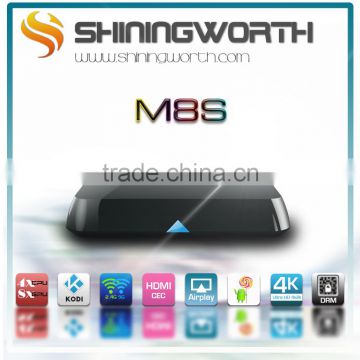 Shiningworth M8S 2G/8G Doad-core android tv box 5.0gWifi Google H.265 Bluetooth Amlogic S812 Android tv box