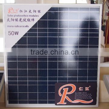 RJ polycrystalline pv module 40 w 50w solar panel made in china
