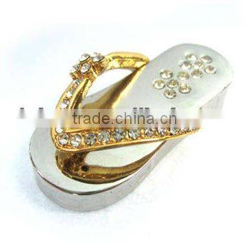 Latest custom design slippers sandal, jewelry usb slippers, 2013 women fancy slippers usb