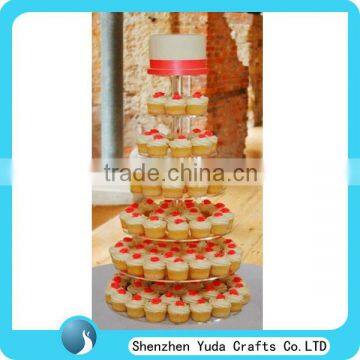7 tier acrylic wedding cake tower stands, round clear cupcake display shelves, party cupcake stand