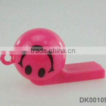Cheering toys Smiling face plastic whistle Oem