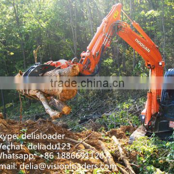 DX150LC-9C/DX88-9C Excavator hydraulic log grapple, Customized Excavator Wearable log grapple garb/log grapple fork for sale