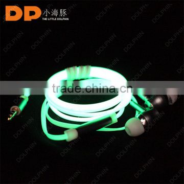 For HTC one fluorescent material headphone visible in ear earphone for mobile phone