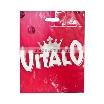 2015 Plastic Bag with Die Cut Handle, Printed Bag, Shopping Bags with Customized Design