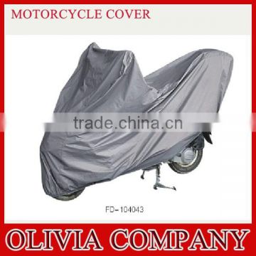Super large size waterproof motorcycle cover in silvery grey