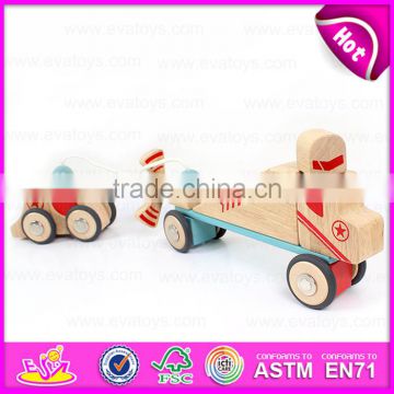 New design 37PCS DIY wooden puzzle 4D toy,High quality intelligent wooden diy car plane toy W03B044
