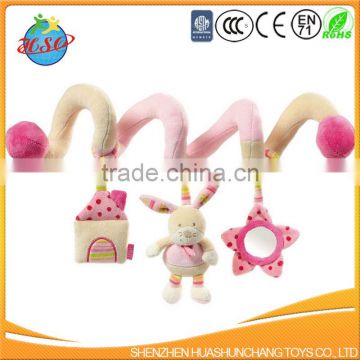 Customize plush baby crib bed stroller spiral toys wholesale
