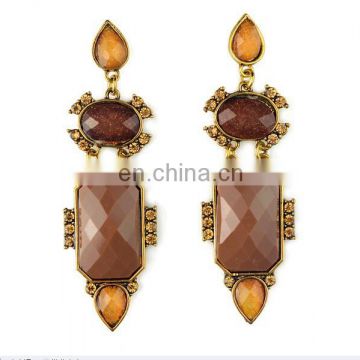 Women Luxury crystal Elegant fashion pendant jewelry big rhinestone earring designs