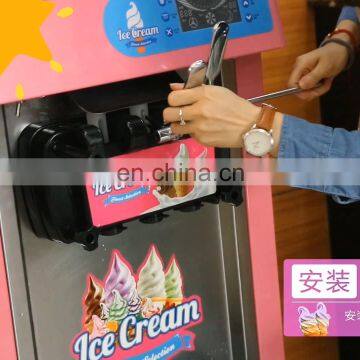 Newpower ice cream soft machine pink ice cream making machines for sale