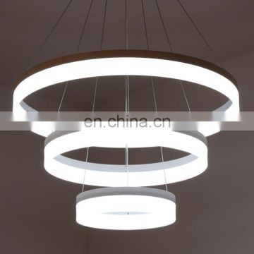 creative circle ring iron Chandelier lamp LED Aluminum pendant light for restaurant and bedroom