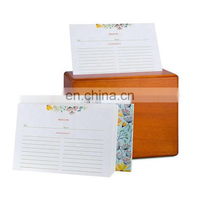Vitalucks Wholesale Eco-Friendly Multipurpose Wood Kitchen Recipe Box with 250 Recipe Cards