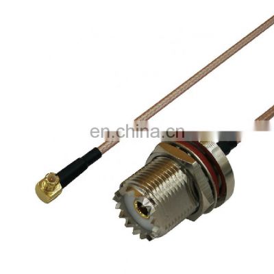 MCX male R/A  to uhf pl259 male connector RG58 LMR200 LMR400 S141 S405 coaxial jumper cable