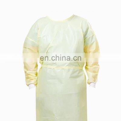 Hospital disposable medical surgical isolation gown  level 1 pp disposable isolation gowns with elastic