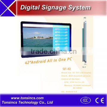 42inch LCD Monitor for advertising integrated with Queue Management System