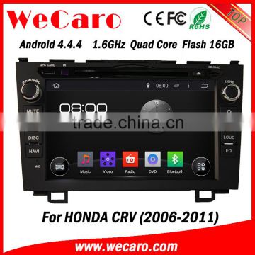 Wecaro android 4.4.4 car dvd touch screen 8" for honda crv dvd player BT gps 3g TV 2006 - 2011