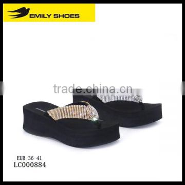 Hot sale style lady's blingbling diamond EVA flip flops