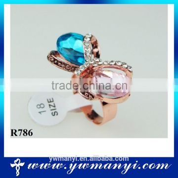 High quality ring bowknot crystal ring R786