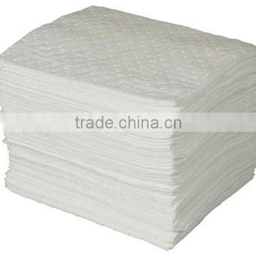Heavy Weight Meltblown Oil Only Absorbent Bonded Pad, 15" Length x 17" Width, White (100 per Bale)
