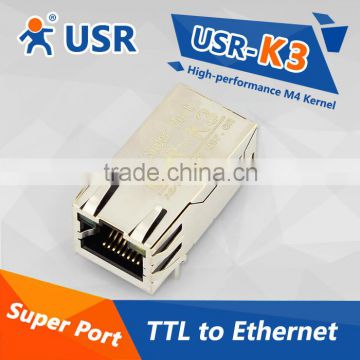 USR-K3 High Performance Super Port Serial TTL to Ethernet/RJ45 Module withe Cortex M4 Support Upgrade Firmware via Network