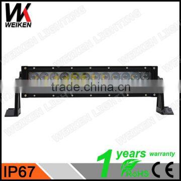 WEIKEN 72W double row 4D lens led lightbar aluminum housing led light bar