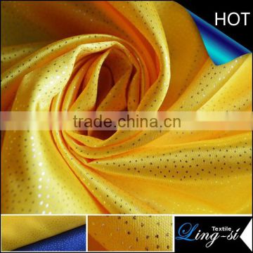 Polyester Satin Fold Foil Printed Fabric for Dress Lining and Decoration