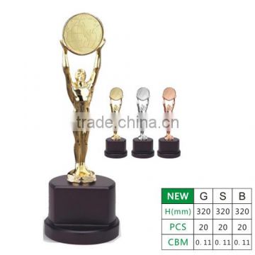 Oscar Metal Trophy Oscar Statue Awards Wooden trophy Base 002