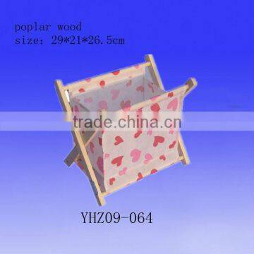 poplar wood frame non-woven fabric laundry bag for clothes