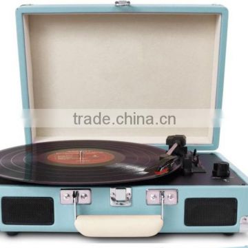 New high quality Portable Suitcase Turntable Player Vinyl Records