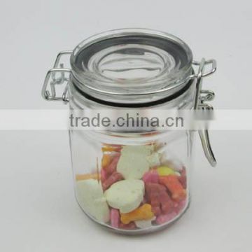 200ml Glass Spice jar with Glass Locklid &Silicon Ring