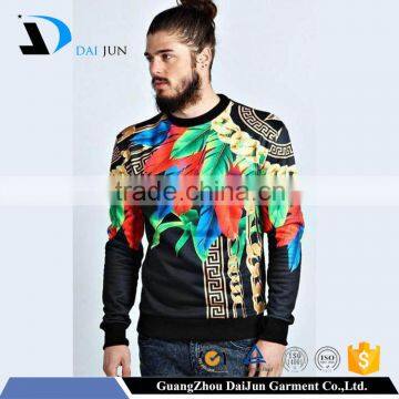 Guangzhou Daijun OEM Fashion Polyester Long Sleeve Sublimation printing Black Men 3D Hoodies