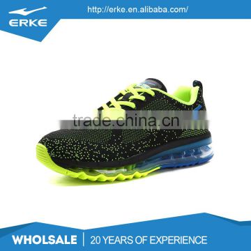 ERKE wholesale dropshiping brand breathable kintted mesh mens air cushion sport running shoes