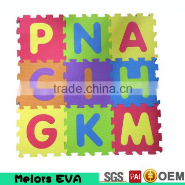 Melors Interesting EVA puzzle mat 26 English letters learning toy eva foam mat/baby crawling eva puzzle mat
