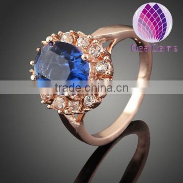 hot sale copper rose gold plated with zircon ring