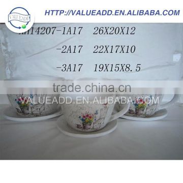 Competitive price pottery tiered flower pots manufacturers in china