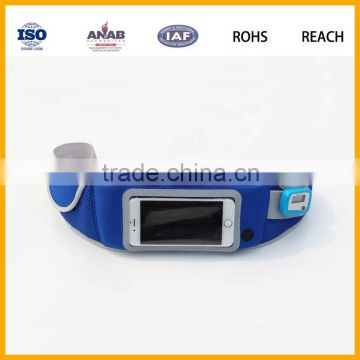 Sport running waist belt band with PVC pouches