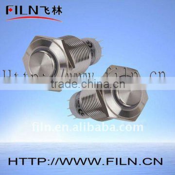 16mm diameter stainless steel metal push button switches
