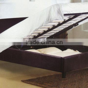 gas Lift up Storage PU Leather Bed