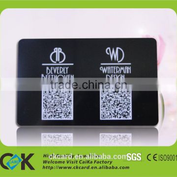 Comeptitve price!Printing plastic qr code card from gold manufactures