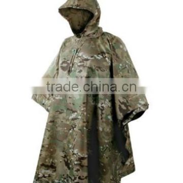 Manufacturer sale Military wooland camouflage big waterproof ponchos