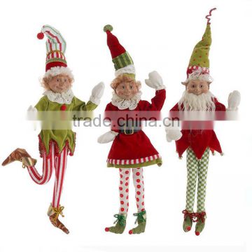Resin Posable Elf Set of 3 Christmas Collection