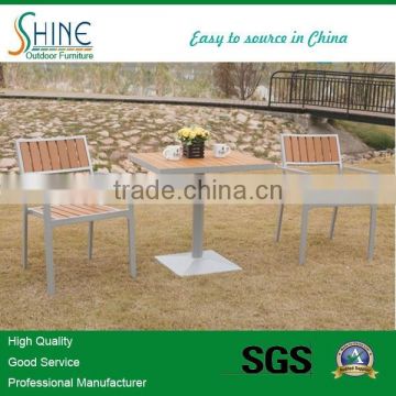 teak with aluminum chairs with table set (2+1) SCAF041