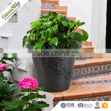 Decorative biodegradable paper flower pot/UV protective