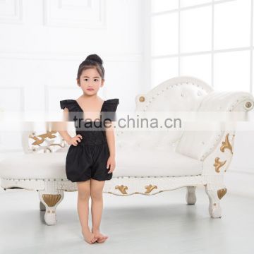 Hot Sales Infant Toddler Cotton Black Bubble Knickers Jumpsuit