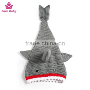 wholesale crochet shark photo props bag for newborn infant LBP20160218-17