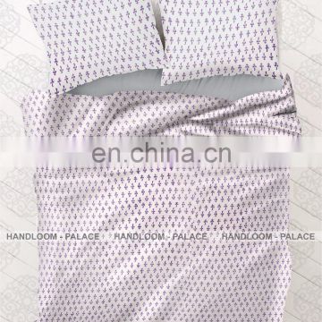 Indian Cotton Hand Block Double Queen Size Duvet Doona Cover Hippie Throw Bed Quilt Cover Set