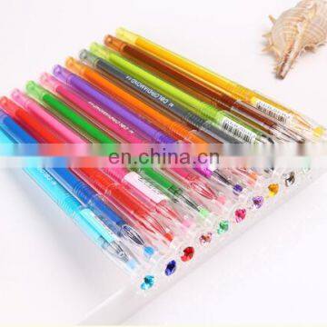 crystal diamond multi-colors gel ink pen