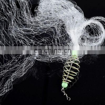 Beads Copper Spring Shoal Fishing Net with Ball Bearing Solid Ring Connector Freshwater Tool