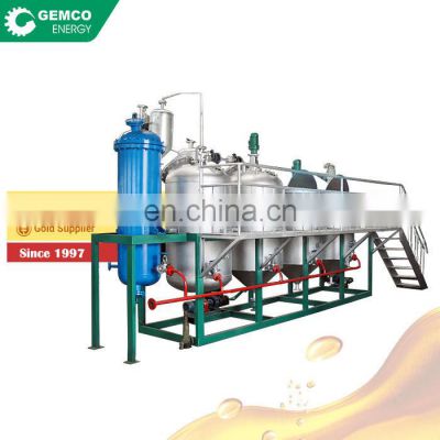 1~10 TPD edible oil refinery plants use crude cooking oil refinery machine for coconut palm oil refining